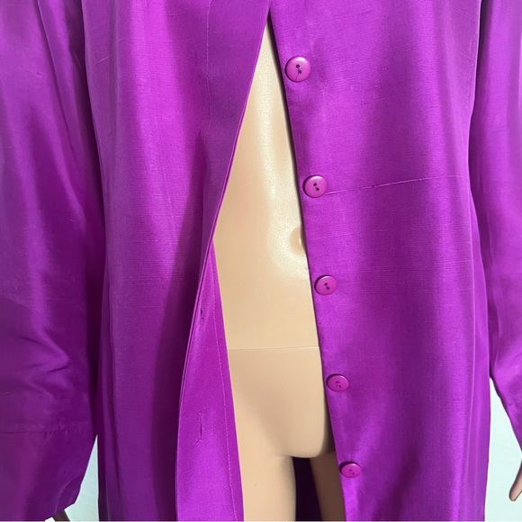 August Silk Purple Silk Shirt Dress size 8 - Picture 9 of 12